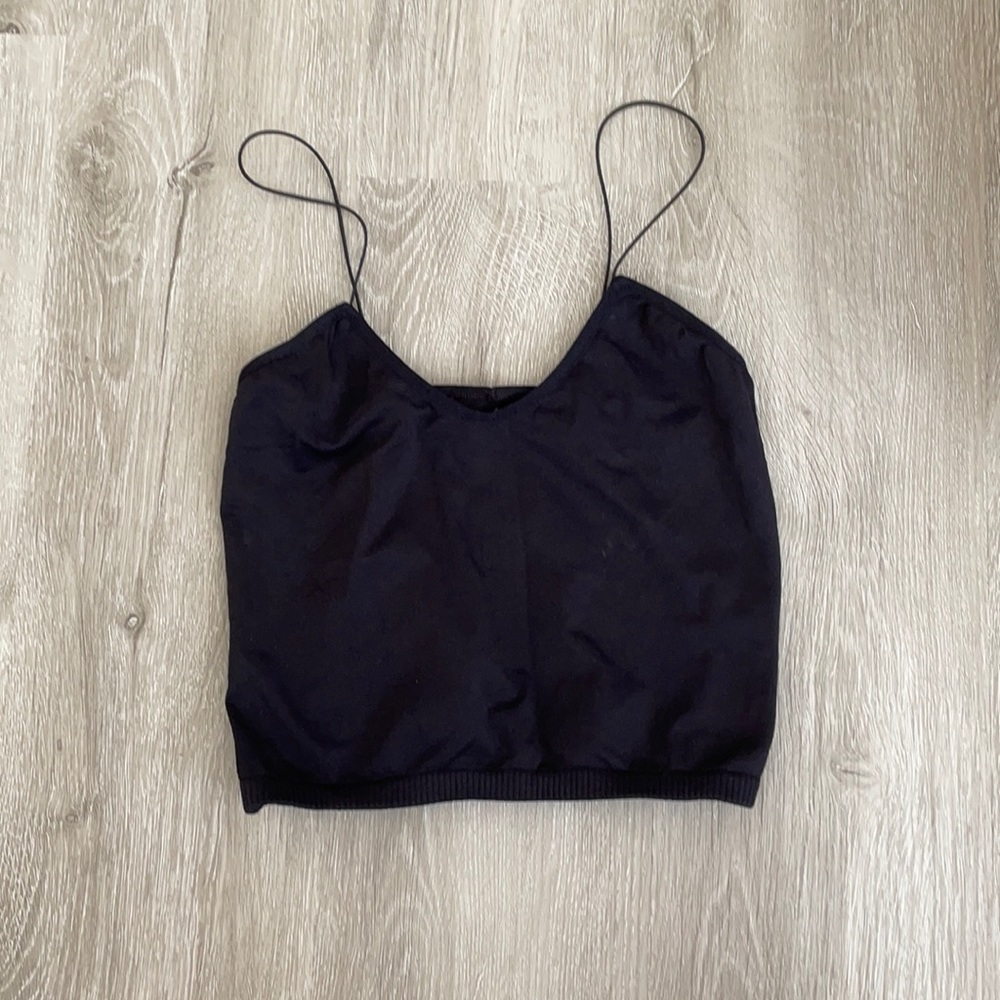 Free People Black crop top tank